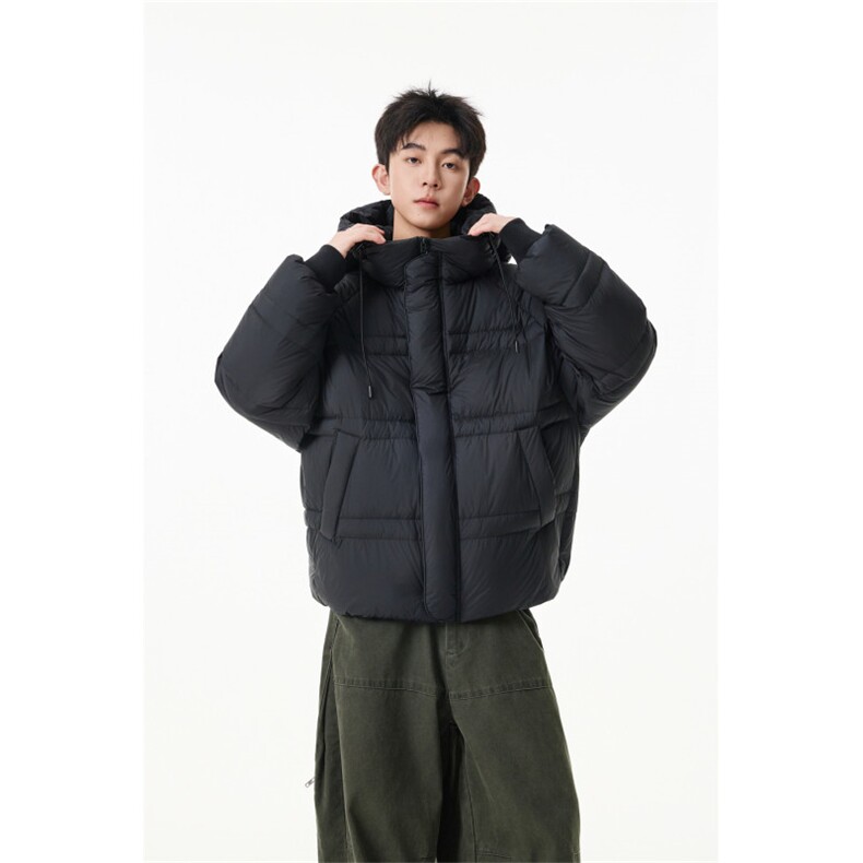 90%绒新标有报告连帽韩版宽松羽绒服上衣Y986/P350现货,男装羽绒服,星座202