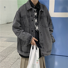 春秋牛仔外套男女宽松韩版潮流ins百搭复古中性工装夹克WJ115-P65，男装工装外套，星座1008-1