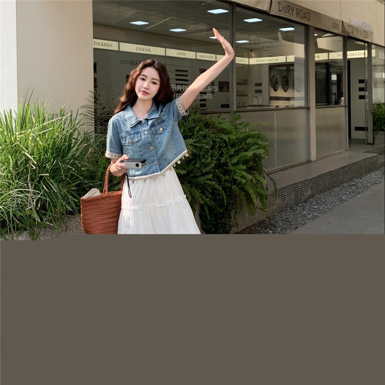 现货牛仔两件套重工串珠款跑量1121-P150-K198,女装套装/套裙,2C323
