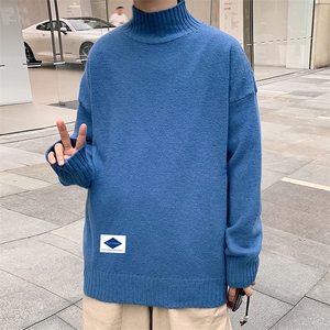M18061-P45 加绒款-P65半高领毛衣男士大码针织衫男毛线衣男图片