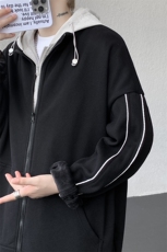 8XL-M秋季假两件加厚卫衣男棒球服夹克风衣外套WY36P78，男装夹克，电商D206-1
