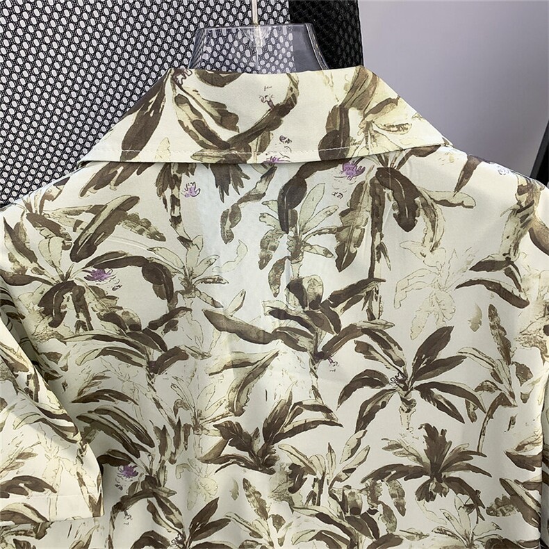 复古美式慵懒风花短袖衬衫男女宽松休闲衬衣外套潮C02413-P25,男装衬衫,星座308B-1