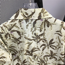 复古美式慵懒风花短袖衬衫男女宽松休闲衬衣外套潮C02413-P25，男装衬衫，星座308B-1