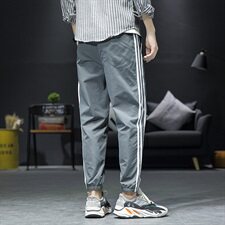 2021春装新款休闲运动裤宽松港风大码束脚裤哈伦九分裤K827-P35，男装休闲裤，电商A009A（原A058A）