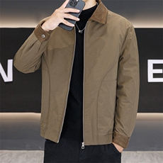 2025新款痞帅翻领夹克外套男潮牌短款修身休闲时尚男装羽绒服，男装羽绒服，星座914