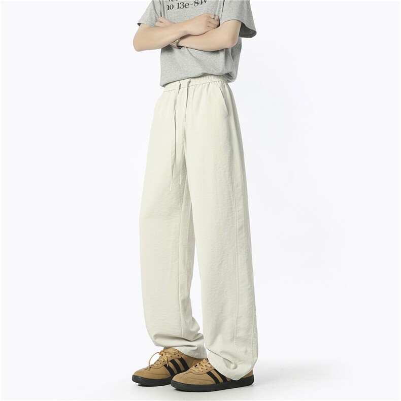 美式冰丝凉感休闲裤男夏季潮牌cleanfit运动长裤垂感宽松直筒裤子，女装休闲裤，星座506A