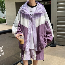 夏季连帽夹克衫防晒服套装运动风时尚防晒衣男XZ514-2-1612-P98，男装防晒衣，星座514-2(原B239)