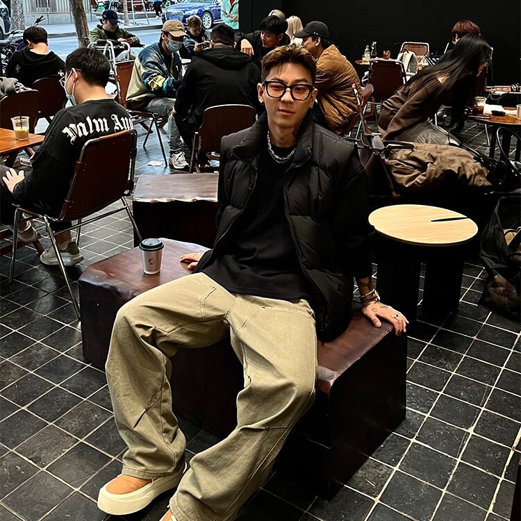 网图 美式高街伐木牛仔裤男直筒牛仔裤潮牌痞帅工装裤 S6019-P60图片