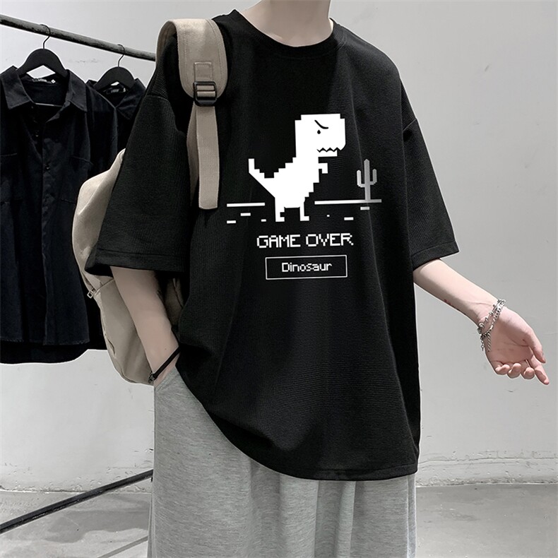 华夫格t恤男短袖男大码五分袖大皂风HT73315-P22,男装T恤,电商A040