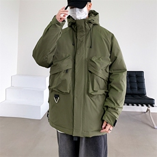 冬季保暖户外冲锋衣复古工装连帽棉衣MY9303-P130，男装夹克，电商A021