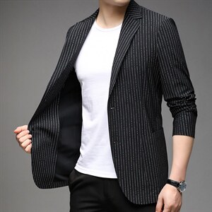 YZ6822男士2023秋新款长袖西服休闲外套单西修身小西装P125图片