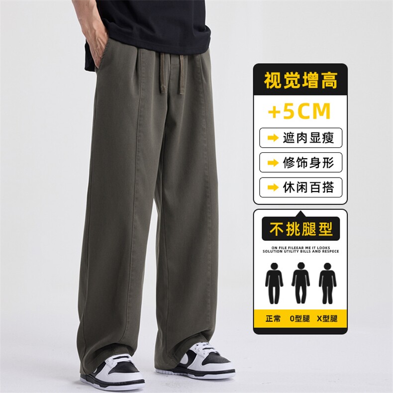 美式潮牌牛仔裤男款春季宽松直筒垂感运动长裤休闲裤子Z2616-P50图片