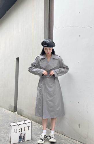 收腰风衣，女装风衣，QIANCHEN 谦晨