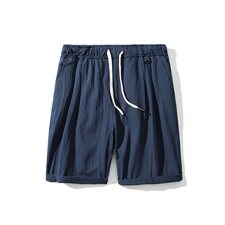 休闲短裤夏天男士沙滩裤海边度假纯棉纯色5分五分裤潮流DS108T，男装休闲裤，电商A102