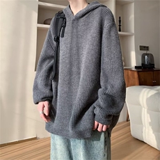 连帽毛衣男加厚美式复古针织衫秋冬慵懒风宽松情侣线衣MU844-p73，男装针织衫/毛衣，星座1008