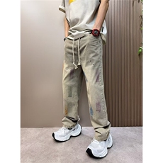 高街美式复古水洗涂鸦泼墨破洞牛仔裤男宽松直筒裤N1078-P53，男装牛仔裤，星座208-5