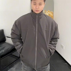 26春装新款美拉德立领飞行夹克boxy廓形休闲百搭外套上衣JK6500，男装夹克，电商A486-1