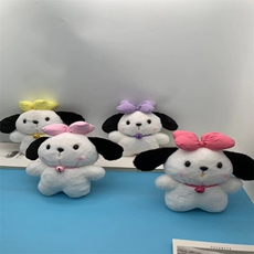 佳旺毛绒玩具 蝴蝶结恰狗狗公仔
