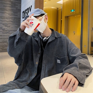 F688P31春夏衬衫灯芯绒外套薄款宽松港风日系男装图片