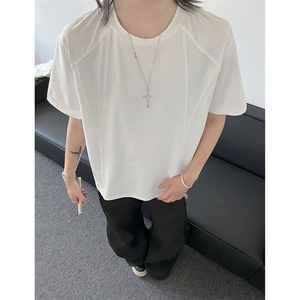 夏季美式三角解构拼接速干冰感短袖T恤货号TX25181特P20图片