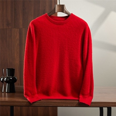 2025年秋季套头圆领长袖青春流行时尚百搭休闲男士基础大众，男装针织衫/毛衣，蒂暖羊绒