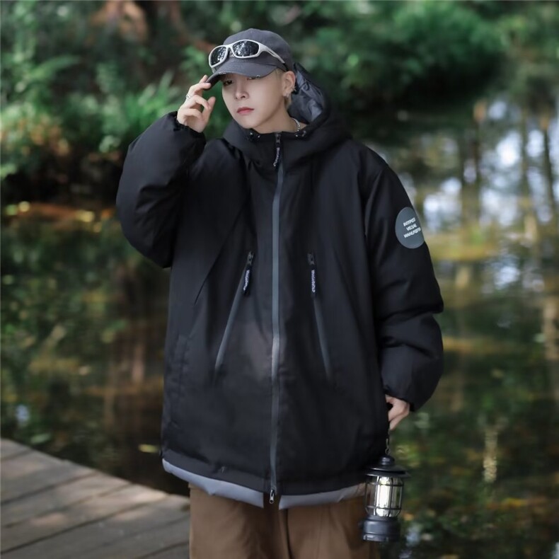 美式连帽冲锋衣棉服男冬季户外潮牌ins棉衣外套MY9099-P90,男装棉衣,星座1109-3
