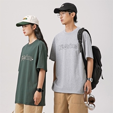 2025夏季新款男装日系潮牌印花圆领宽松短袖休闲T恤半袖T886-F38，男装T恤，电商A101（原外27）