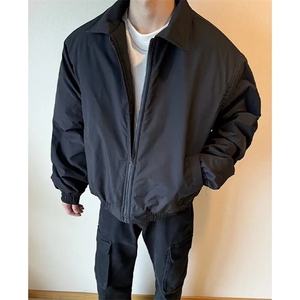 网图现货 无拉链纯色版棉衣美式飞行夹克防水翻领棉服男A1088-P65图片