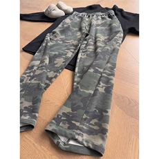 美式复古迷彩休闲运动裤男女款街头春秋季宽松百搭阔腿直筒卫裤，男装休闲裤，星座302B