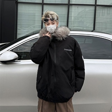 潮牌毛领派克服男女冬季宽松保暖棉衣加厚休闲棉服外套MY560，男装棉衣，星座1116A-1（原606A）