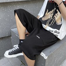 港风夏季男小众设计感褶皱阔腿裤夏季薄款直筒垂感裤子K3071-P30，男装休闲裤，星座512-2