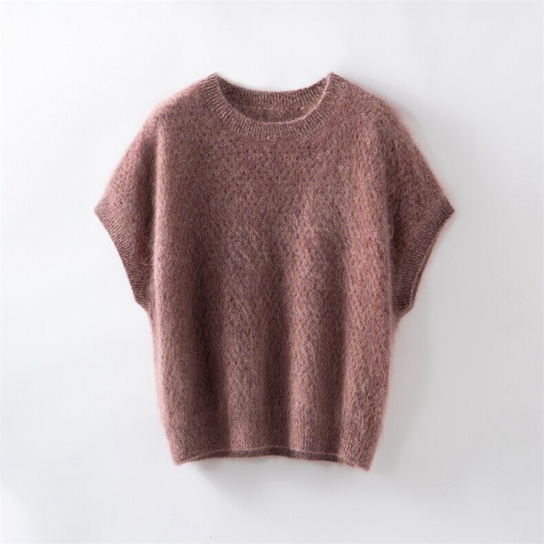 2025年秋季女士圆领镂空时尚百搭马甲，女装马甲，臻维羊绒