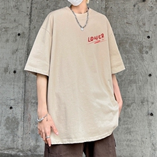 XZ517A-BK3021-P28大码男装2023原创涂鸦简约潮流情侣T恤重磅，男装T恤，星座517A