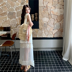 新款现货蕾丝半身裙两件套装3002-P155K228，女装套装/套裙，2C332