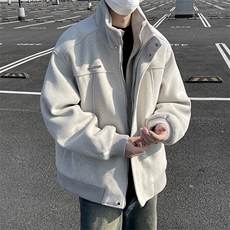 2025年春款时尚立领假两件外套三彩尼夹克上衣XZ212-QJK296-P95，男装夹克，星座212