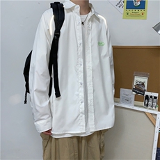 910A-C08秋装新款反光条衬衫情侣休闲纯色百搭衬衣男，男装衬衫，星座910A