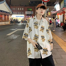 短袖衬衫春款男港风潮流C0008P32，男装衬衫，星座1116-2