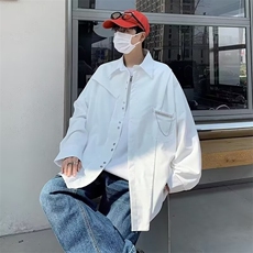 小众设计衬衫男生长袖宽松韩版高级感休闲情侣衬衣ins潮流S35/P42，男装衬衫，星座506