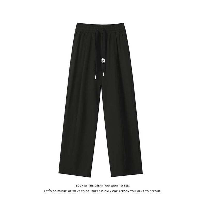 夏季大码抽绳松紧腰带褶冰丝防蚊直筒休闲长裤K8498-P25【特价】,男装休闲裤,电商A007