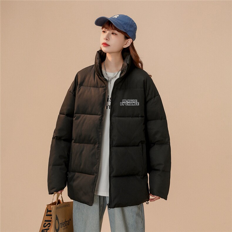 中性！22冬季新品字母印花立领棉服TPMY54P65控99特批无差价,男装棉衣,A247A
