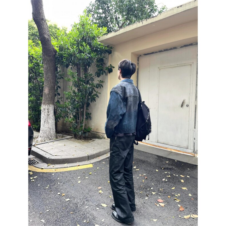 【有货】深蓝色牛仔外套男款高级感痞帅工装夹克NZY11CC-P70,男装夹克,星座1007（原301D）