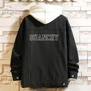 牛仔夹克男大码牛仔外套男茄克 NJ77229-P60加绒款-P75图片