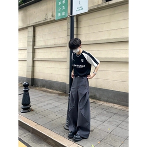 HR52LL-特P45  cleanfit解构风西裤男垂坠感高级感裤子图片