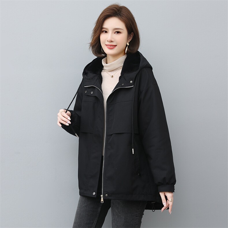 纯棉加厚长袖派克服2022年冬季棉衣,女装棉衣/棉服,希欧阁