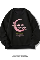 华夫格卫衣圆领卫衣长袖t恤男外套白底HW76209-P30加绒款P40，男装卫衣，电商A040A