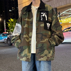 春秋迷彩外套男ins高街潮牌港风韩版潮流宽松夹克JK2171-P75，男装夹克，星座308B-2