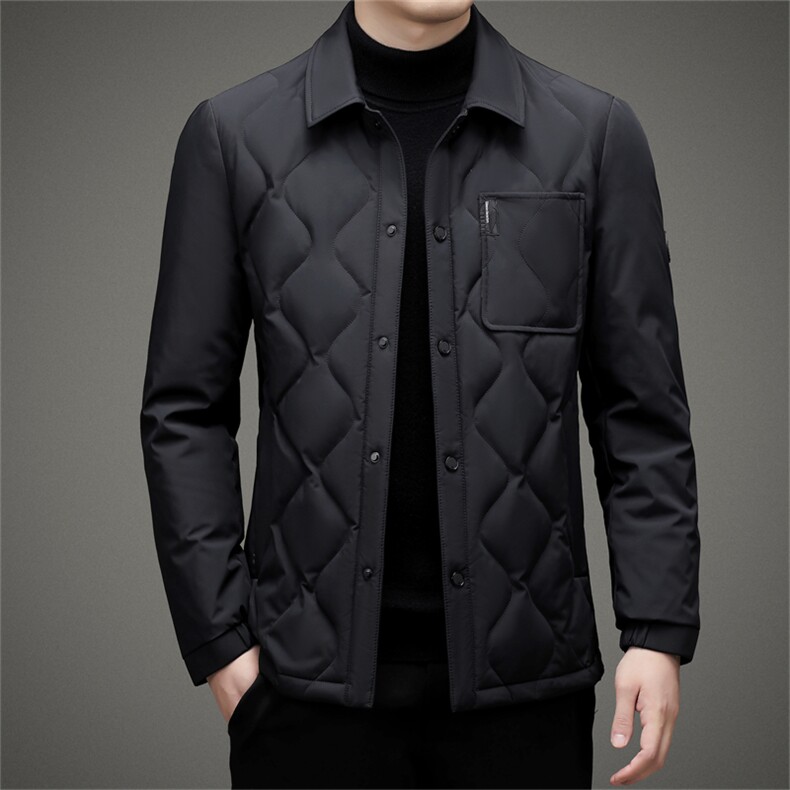 BAMJ-8961钱塘2020-2中年男士商务休闲翻领冬季厚款羽绒服P260,男装羽绒服,钱塘207-2