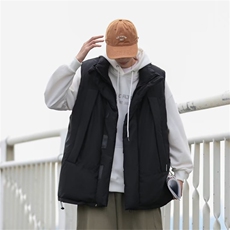 日系cityboy立领坎肩工装棉服马甲男秋冬季宽松休闲外套M1542-p60，男装背心/马甲，星座1008