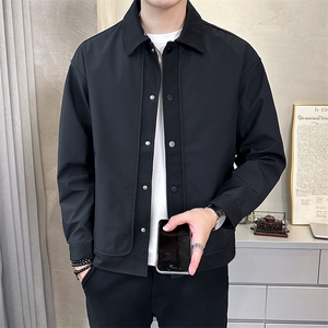 @店主-抖音男士高端针织拼接假两件工装夹克外套505-P100