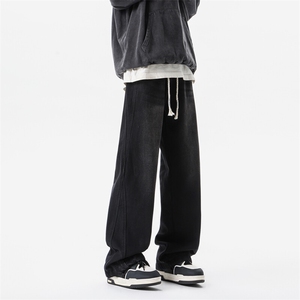 8XL-M美拉德阔腿格子裤宽松休闲长裤大码美式复古直筒裤KZ1932P55图片